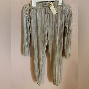 Metallic Gold top and pants set